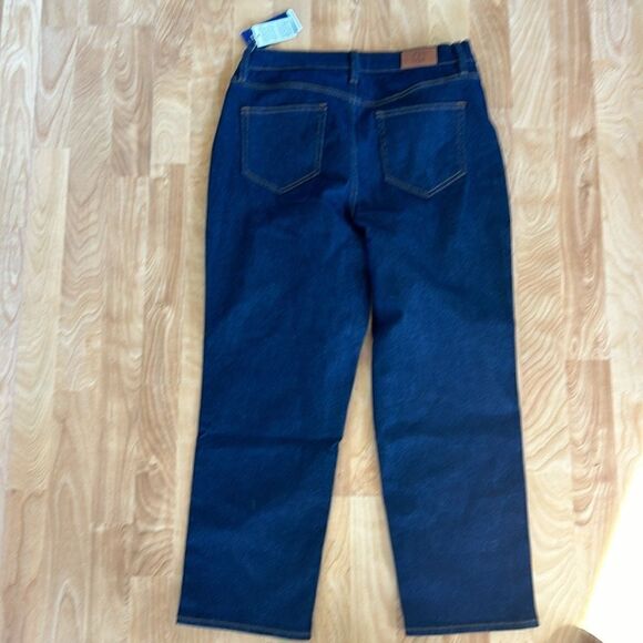 Land's End High Rise Straight Cropped 27" inseam Stretch Straight Jeans 12P - Picture 13 of 13